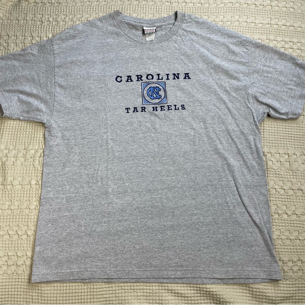 UNC Carolina Shirt XXL‎ Mens Adult Foot Locker Tar Heels Tee Gray Vintage